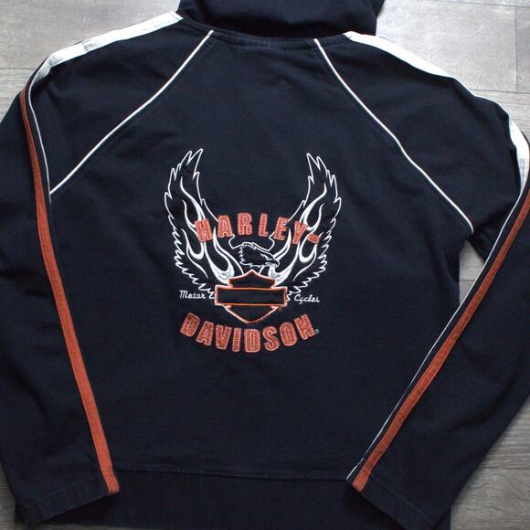Harley Davidson Motorcycle Hoodie Full Zip Size Large - Picture 2 of 6